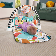 Fisher-Price  Tapis Piano Lumières et Apprentissage, Bleu, Français