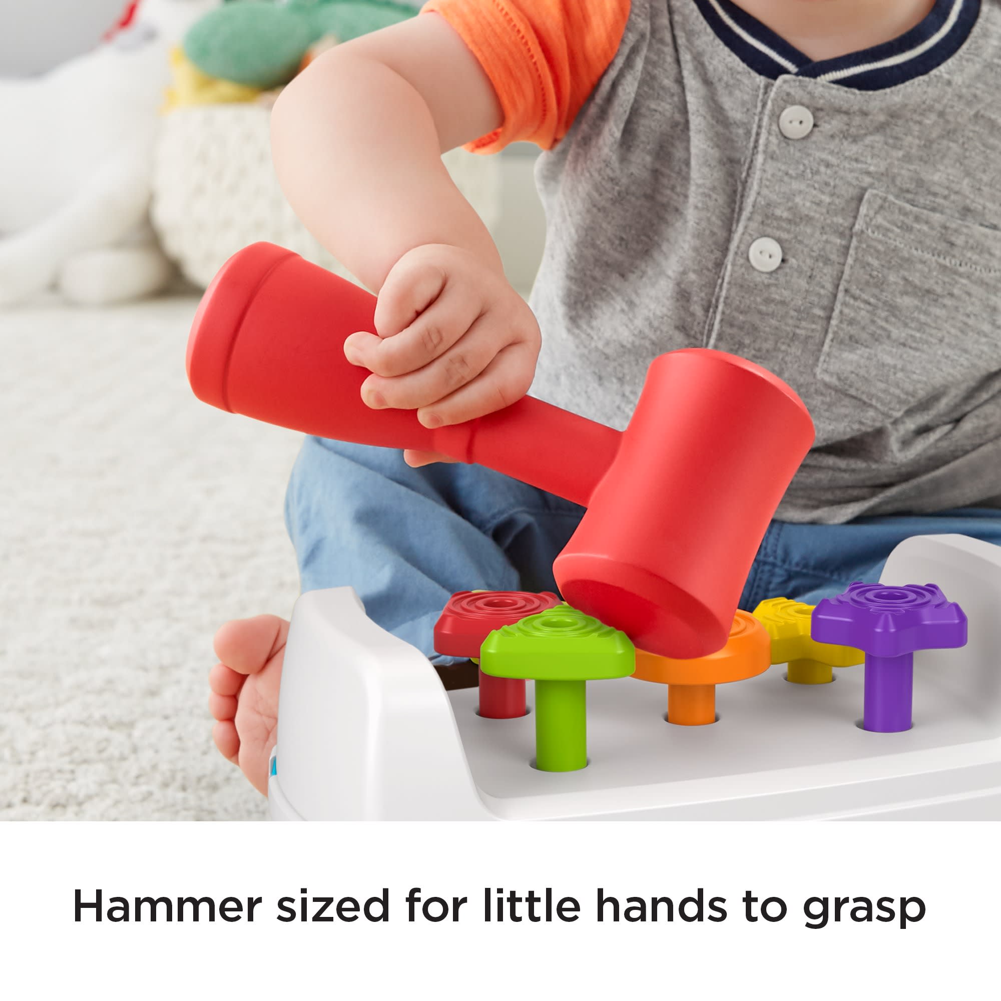 Fisher-Price Tap & Turn Bench, Double-Sided infant & Toddler Toy