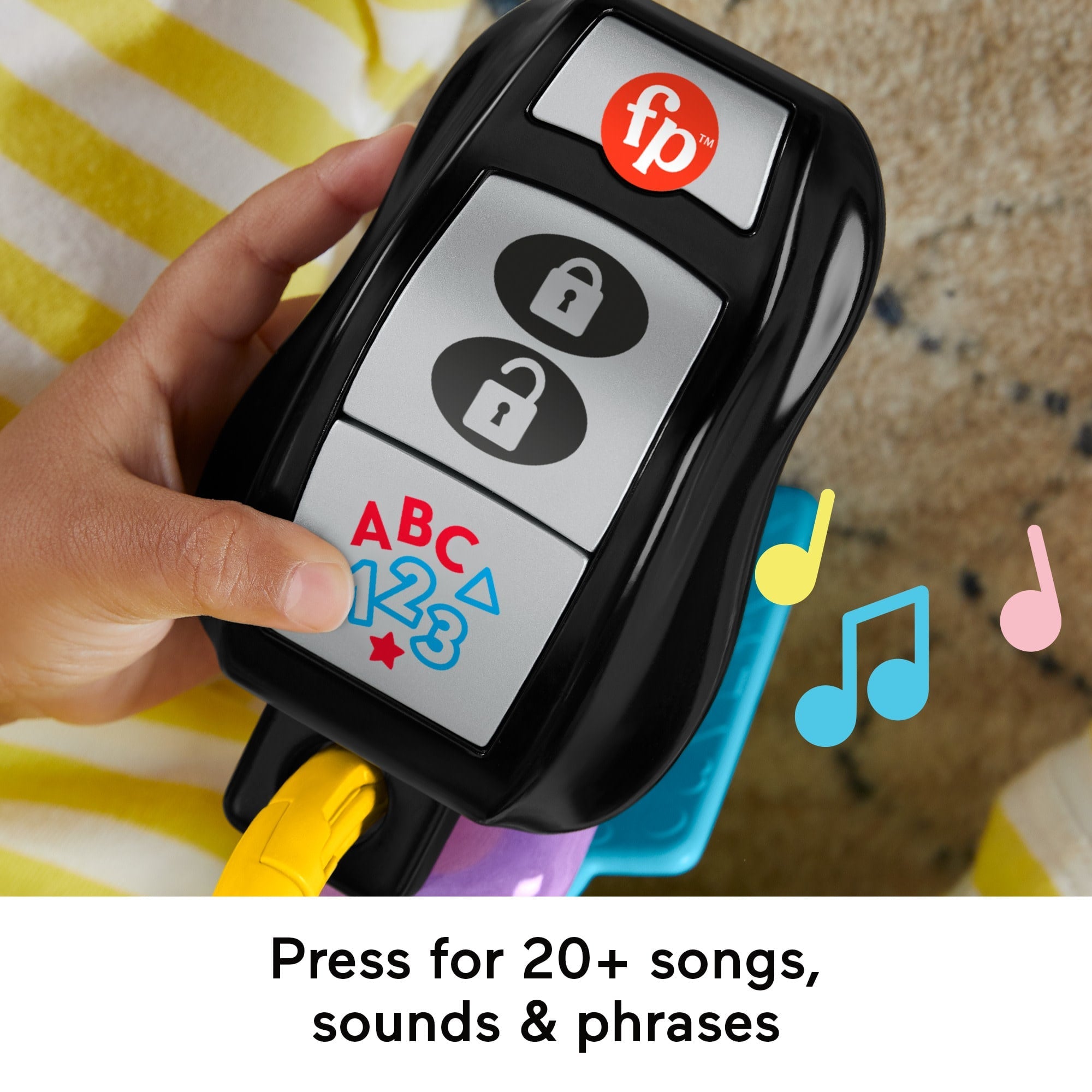 Fisher-Price Laugh & Learn Play & Go Activity Keys Baby & Toddler Musical Learning Toy, Multilanguage Version