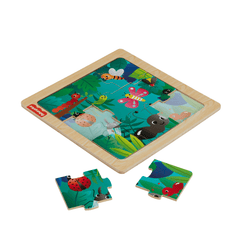 Fisher-Price Juguete para Bebés Rompecabezas Amigos de la Jungla de Madera