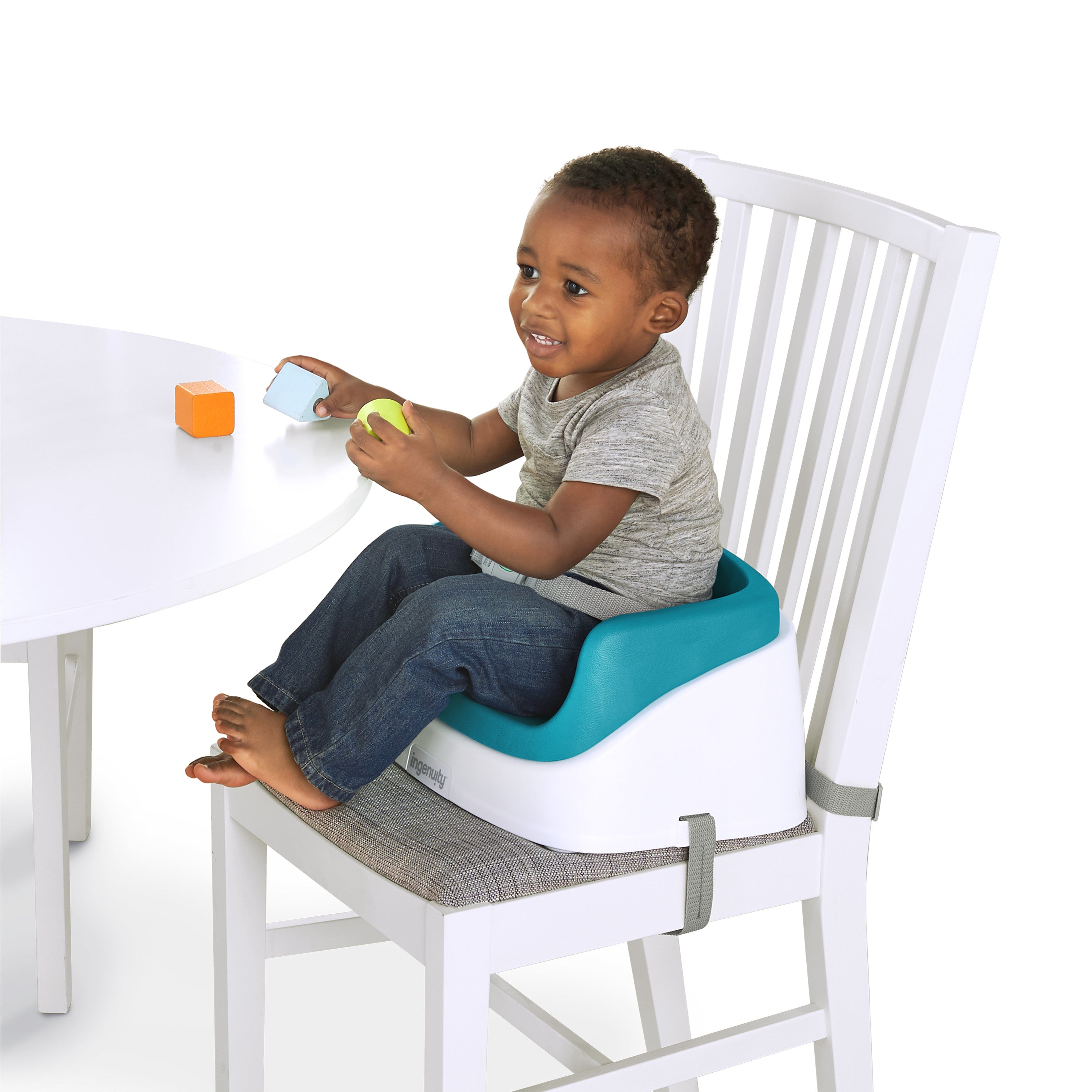 Ingenuity SmartClean Toddler Booster Seat, Peacock Blue