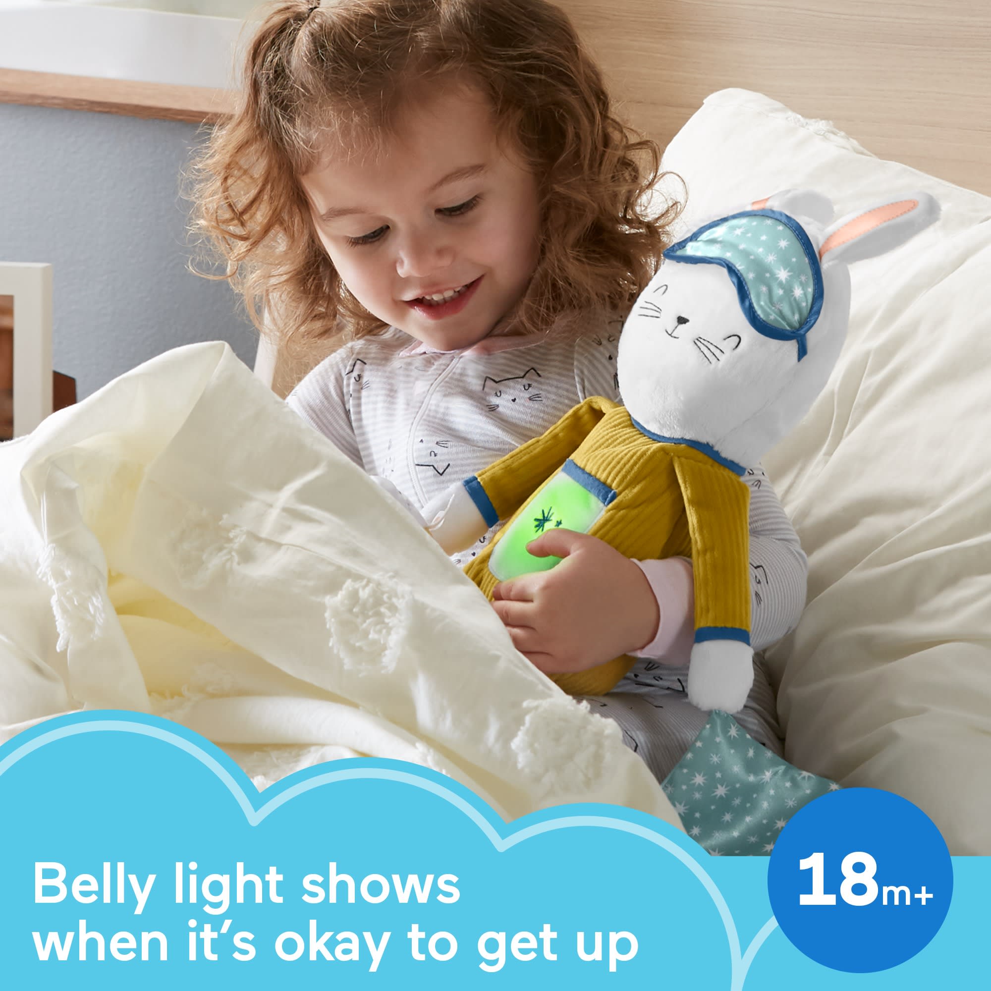 Fisher-Price Hoppy Dreams Soother & Sleep Trainer Plush Musical Toy For Toddlers