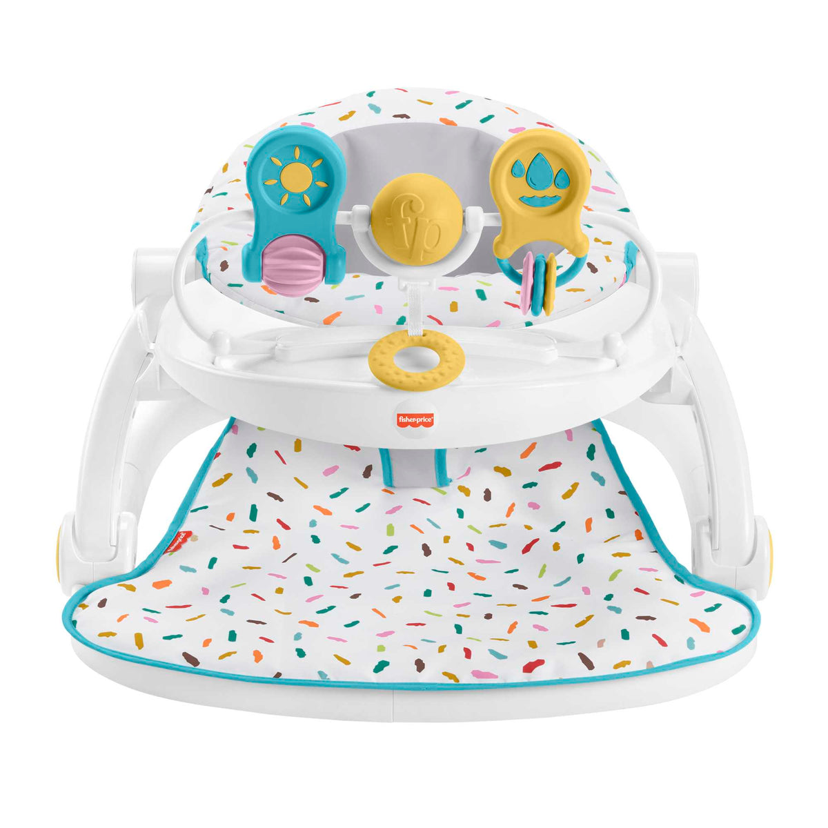 Fisher-Pricedeluxesit-Me-Up Floor Seat Portable Baby Chair With Toy Bar, Rainbow Sprinkles