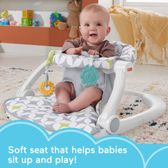 Fisher-Price Sit-Me-Up Floor Seat Portable Baby Chair With 2 Toys, Starlight Bursts