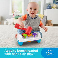 Fisher-Price Tap & Turn Bench, Double-Sided infant & Toddler Toy