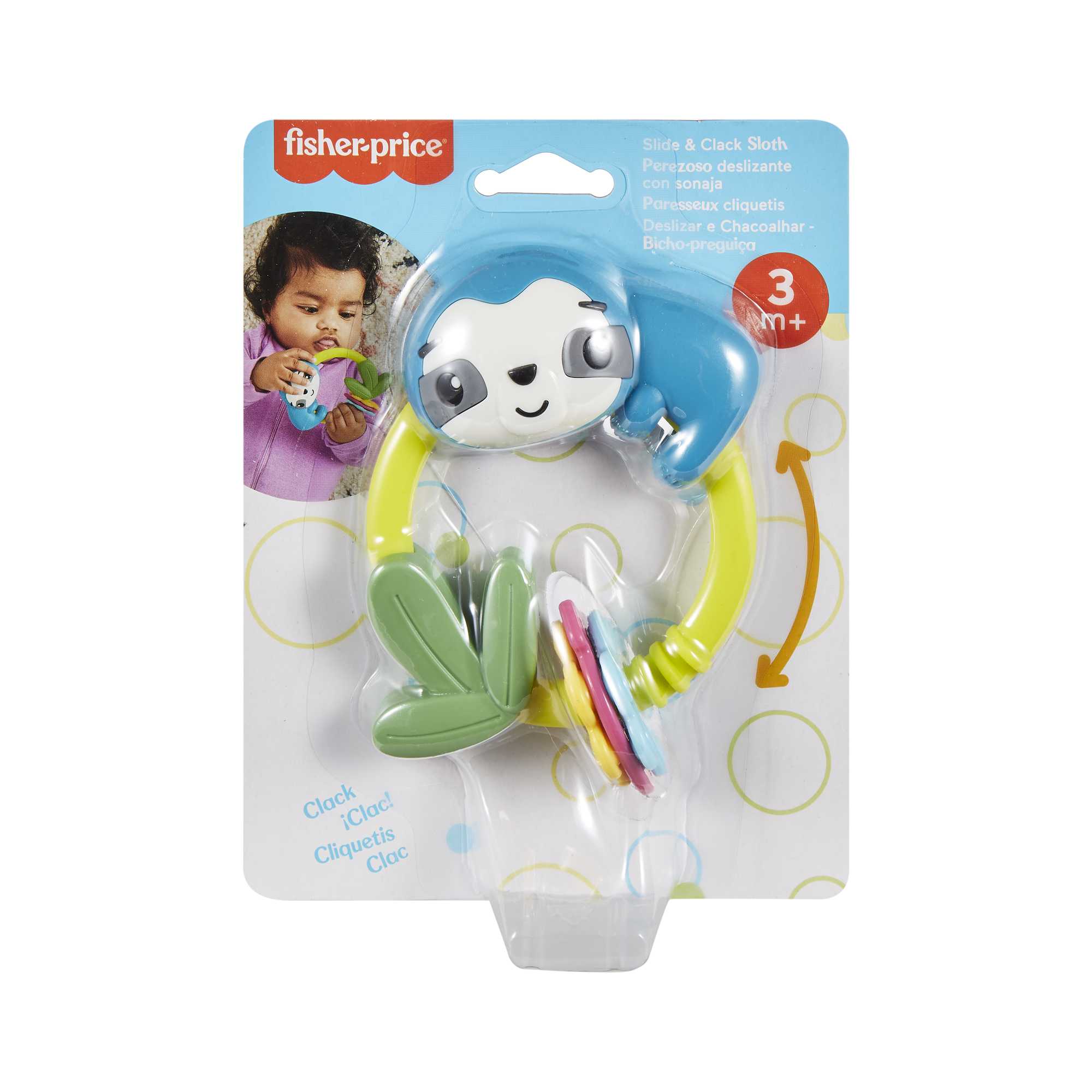 Fisher-Price Baby Chocalho para Bebês Sensimals Bicho Preguiça