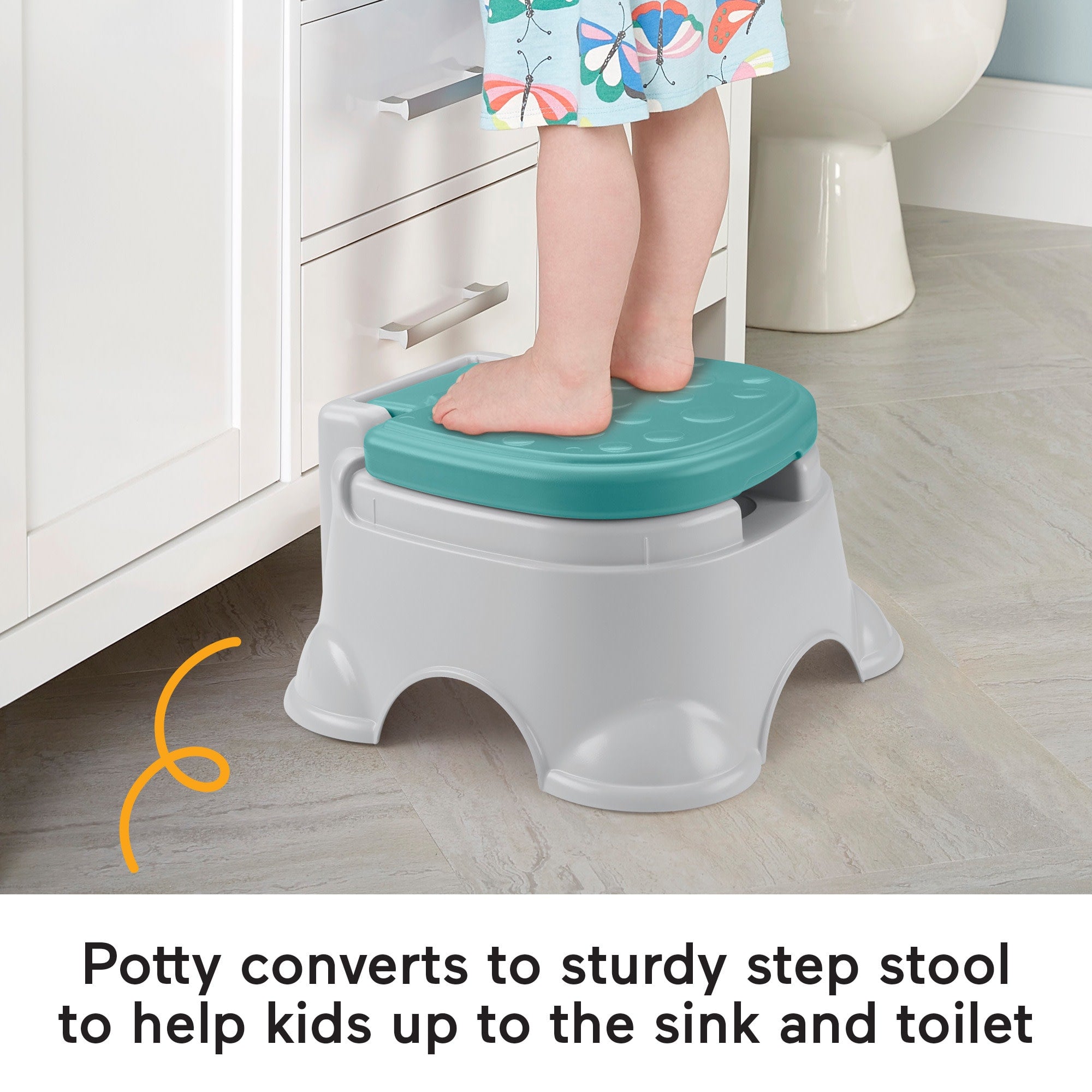 Fisher-Price 3-In-1 Toddler Potty Training Toilet Ring And Stepstool