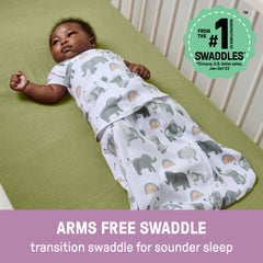 Arms Free Convertible Swaddle, Size 3-6 months, 1pk - Elephant in A Row