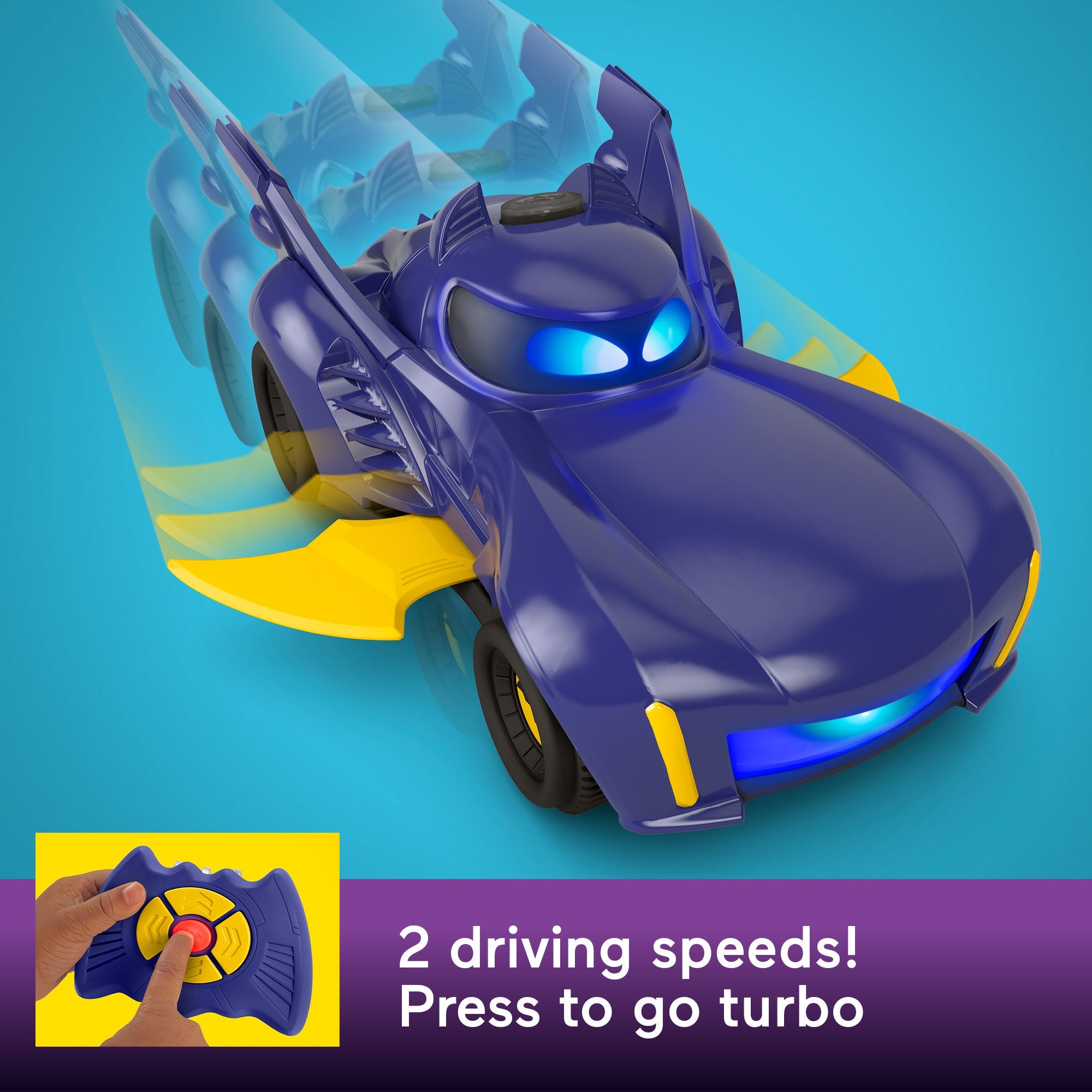 Fisher-Price DC Batwheels Bam The Batmobile Transforming RC, Remote Control Car For Kids 3Y+