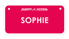 Personalized Trike Nameplate, Pink