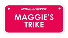 Personalized Trike Nameplate, Pink