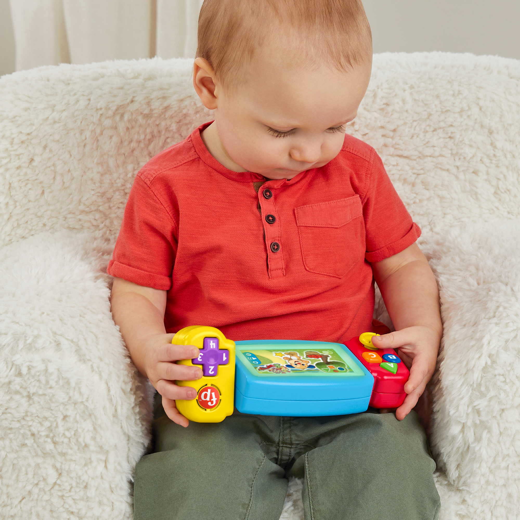 Fisher-Price Rires et Éveil Ma Tourni-Console D’Apprentissages  - Version Anglaise et Française