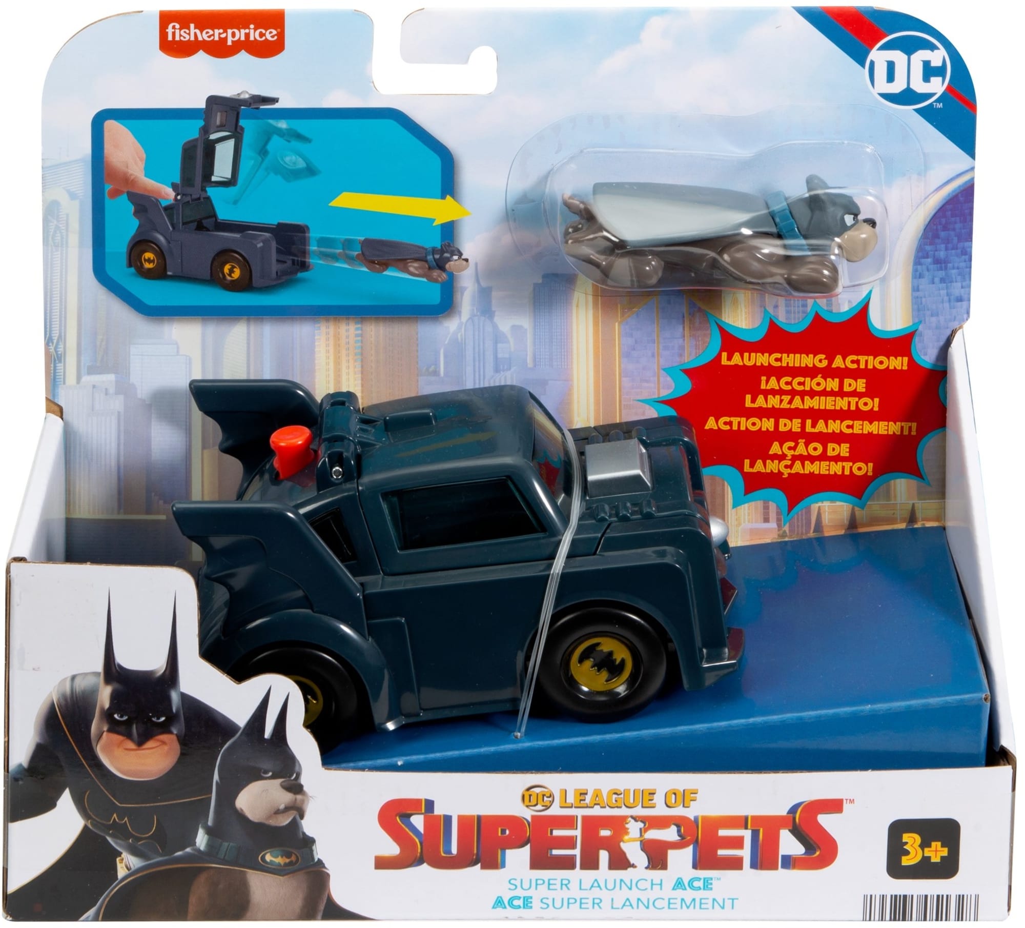 Fisher-Price DC League of Super Pets Brinquedo para Bebês Super Lançamento Ace