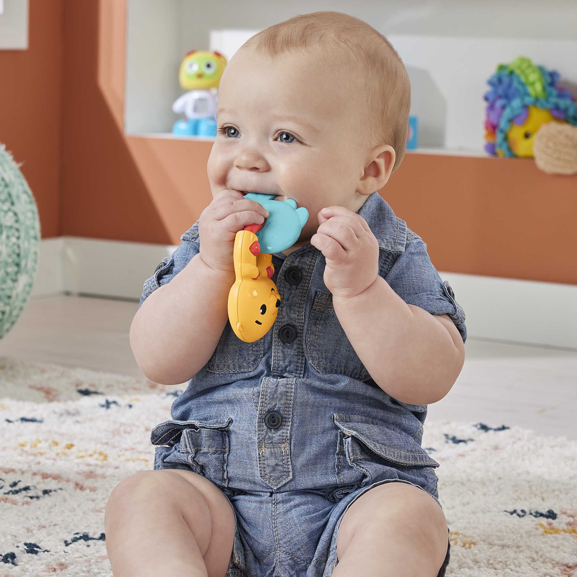 Fisher-Price Baby Chocalho para Bebês Sensimals Leopardo