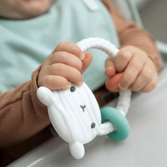 Ingenuity Soothing Sheppy Baby Teether Toy, BPA-Free Silicone, Unisex
