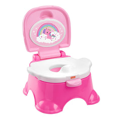 Fisher-Price 3-in-1 Unicorn Tunes Potty Toddler Training Toilet And Step Stool With Music