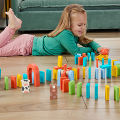 Fisher-Price  Coffret de Jeu Dominos en Bois, 72Éléments en Bois
