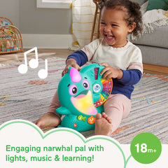 Fisher-Price Linkimals Narwhal Interactive Electronic Learning Toy For Toddlers With Lights & Music