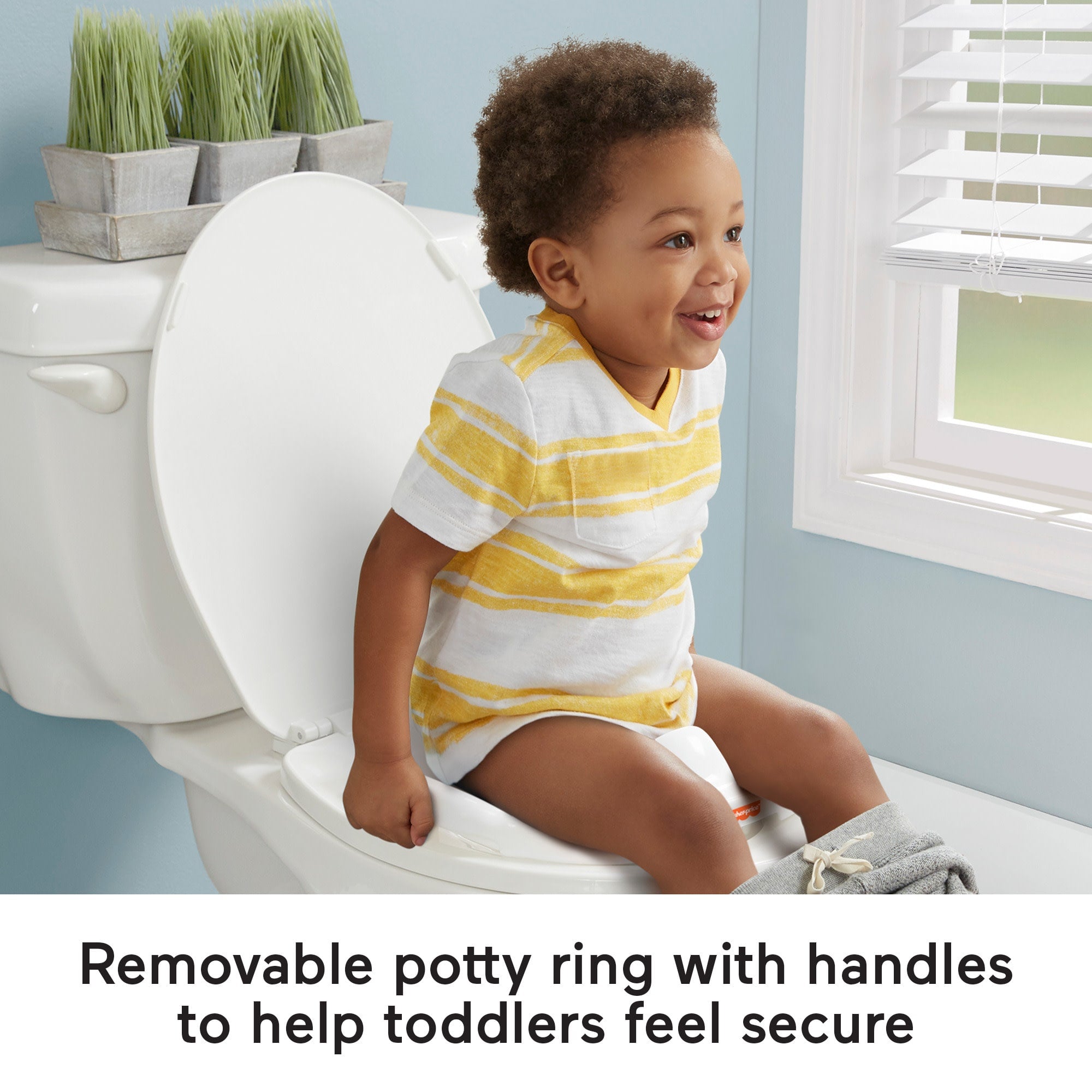 Fisher-Price 3-In-1 Toddler Potty Training Toilet Ring And Stepstool