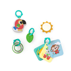 Bright Starts 4-in-1 Groovin Kicks Piano & Drum Baby Play Gym, Tropical Safari