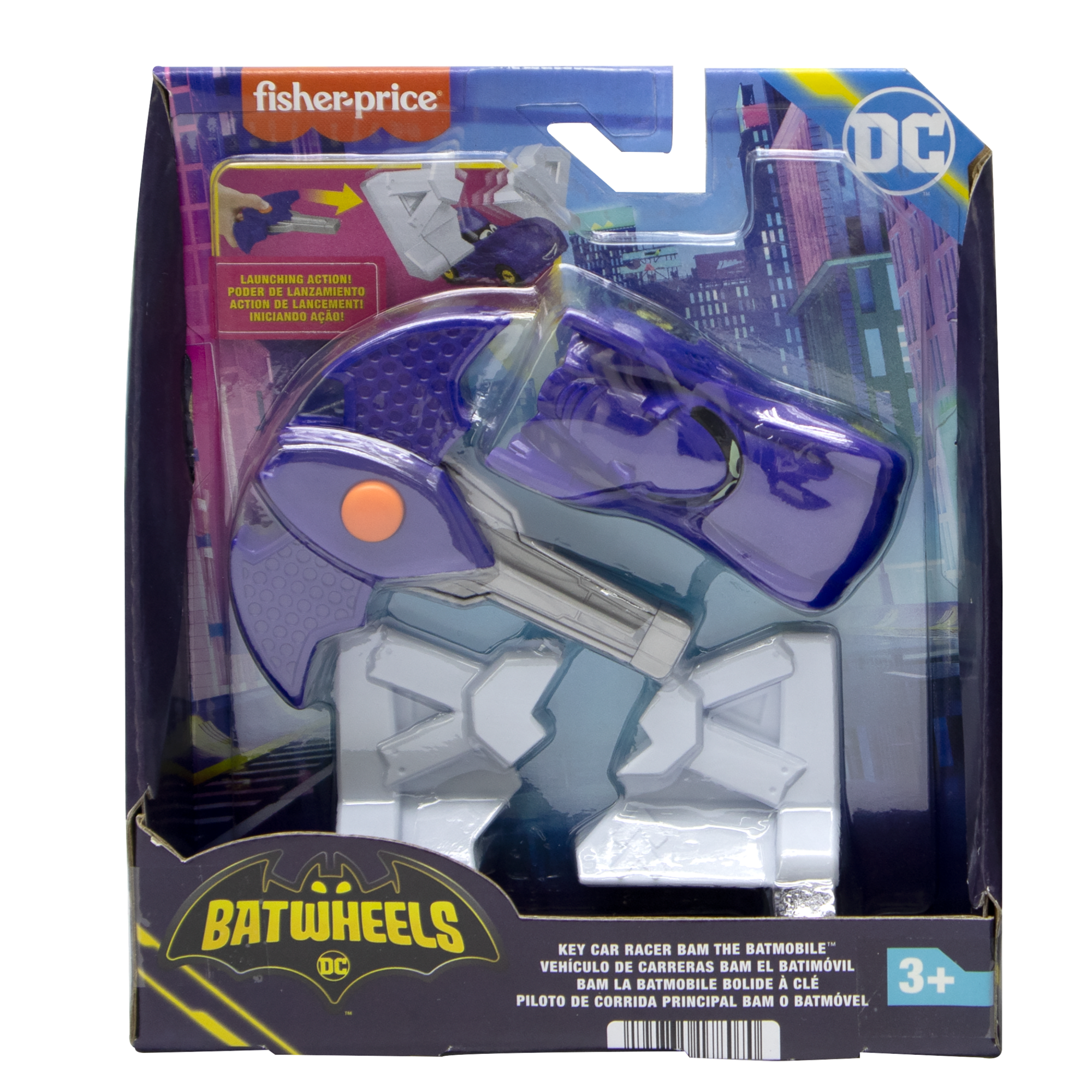 Fisher-Price  Dc Batwheels  Bolides à Clé  1:55  Bam La Batmobile