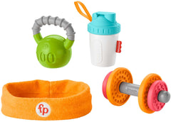 Fisher-Price Baby Biceps Gift Set Teething & Rattle Gym-Themed Infant Toys, 4 Pieces