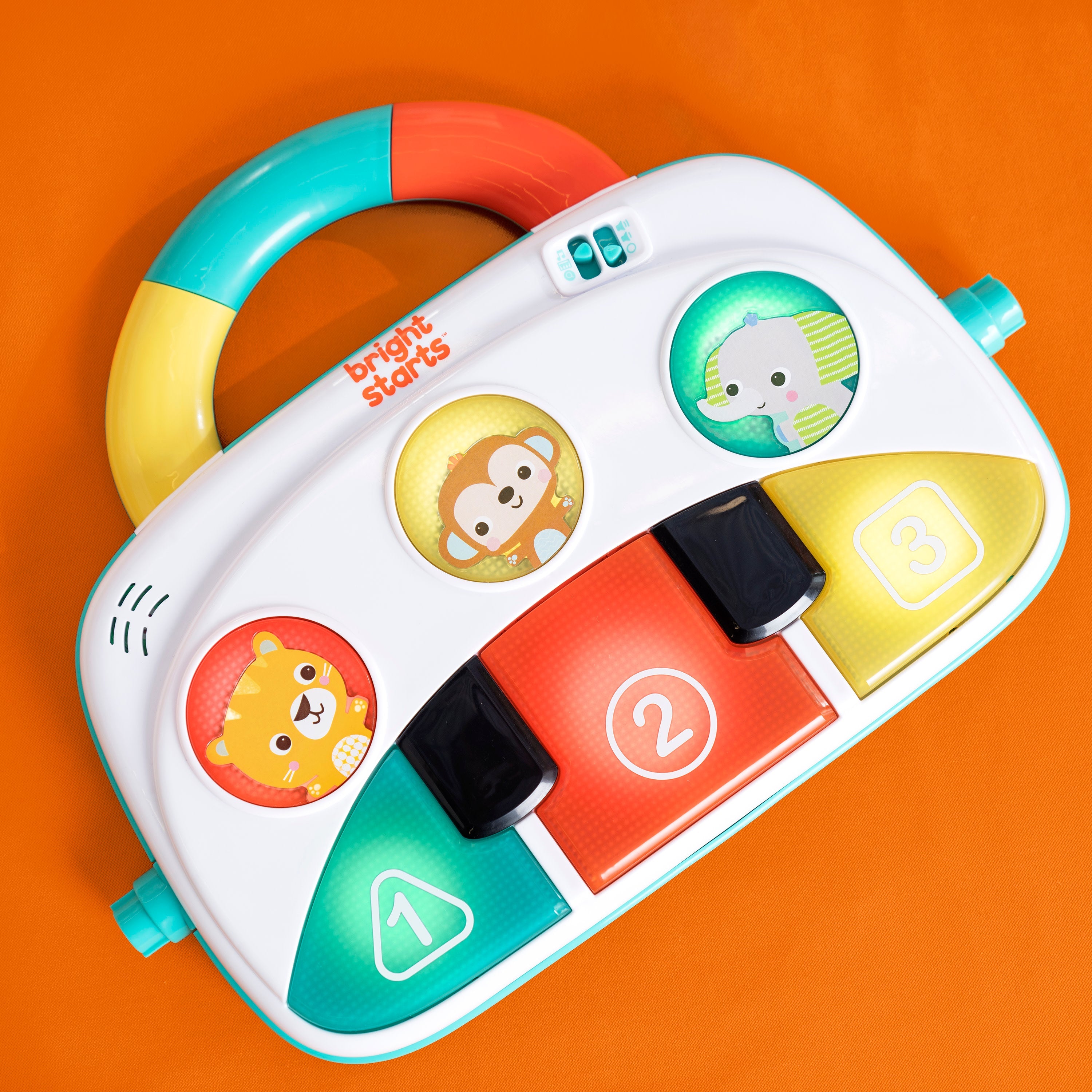 Bright Starts 4-in-1 Groovin Kicks Piano & Drum Baby Play Gym, Tropical Safari