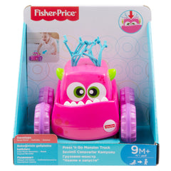 Fisher-Price Juguete para Bebés Monstruo Presiona Y Persigue Rosa