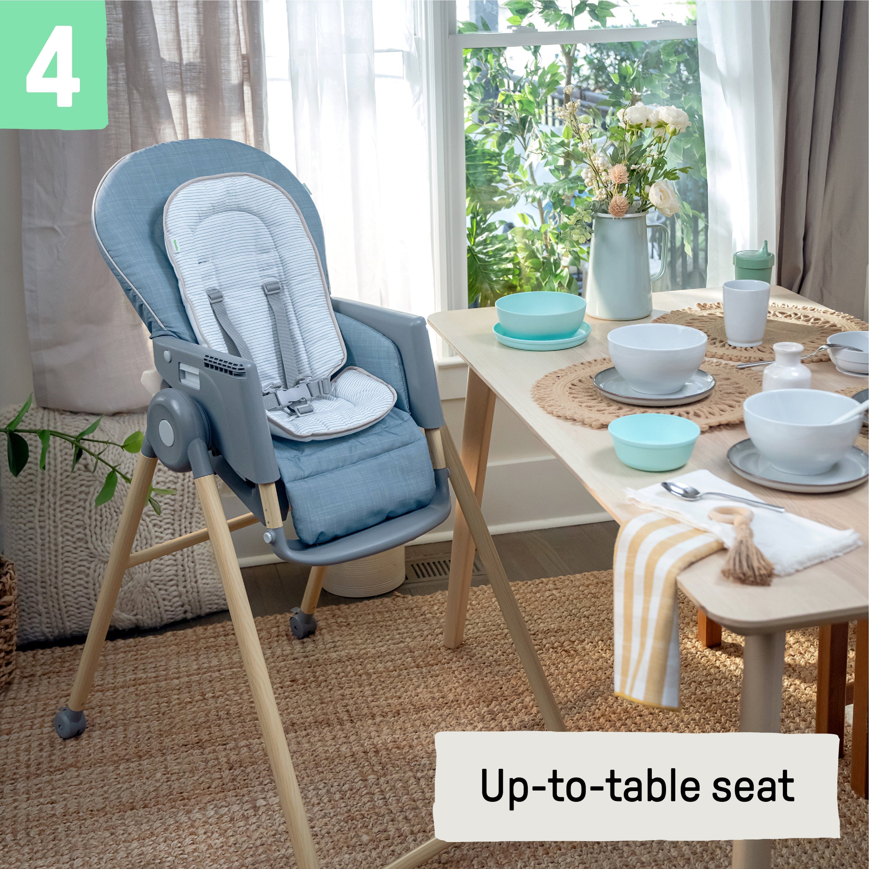 Ingenuity Proper Positioner 7-in-1 Deluxe High Chair - Unisex, For Ages 0-60 Months