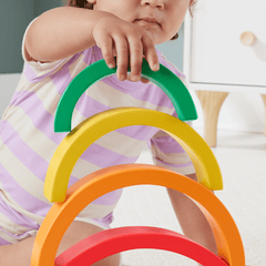 Fisher-Price Juguete para Bebés Arcoíris Apilable de Madera